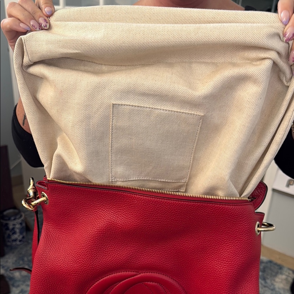 Gucci Red Soho Leather Hobo Bag - Picture 5 of 16